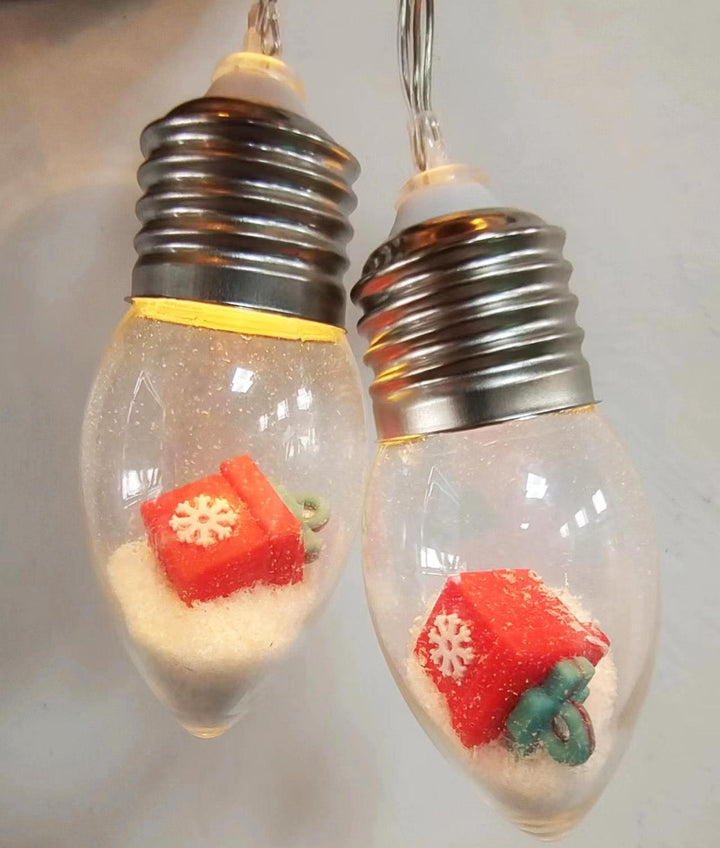 LED string lights with Christmas motifs