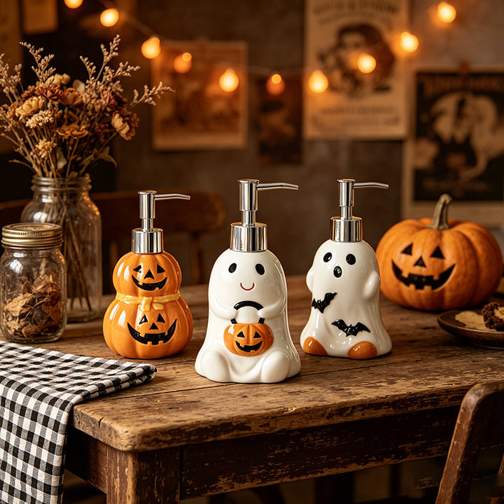 Ceramic soap dispenser with pump