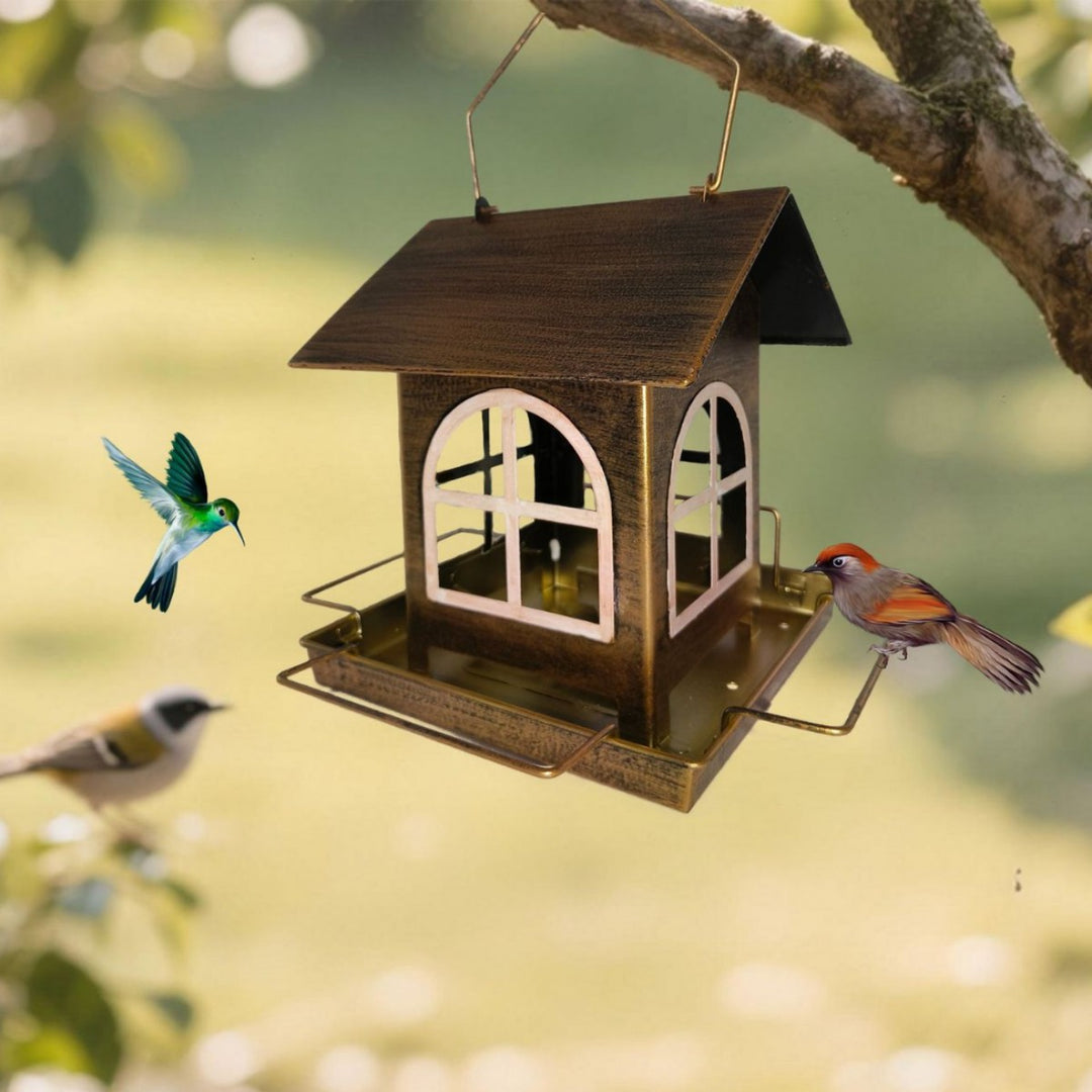 Metal Bird Feeder for Hummingbirds, hanging, weatherproof