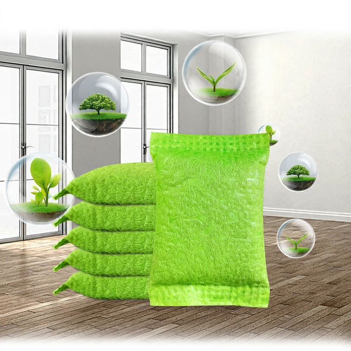 Activated carbon bags for air purification and odor control