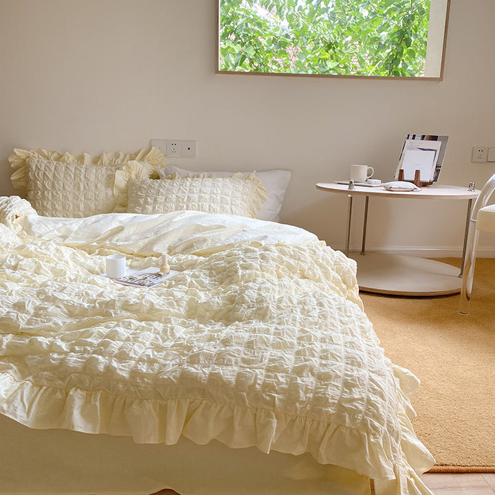 Cotton bedding set, Korean style, 4-piece