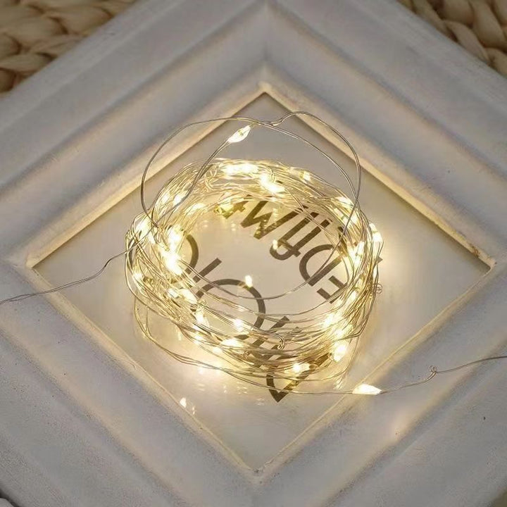 LED string lights with battery box for decorations