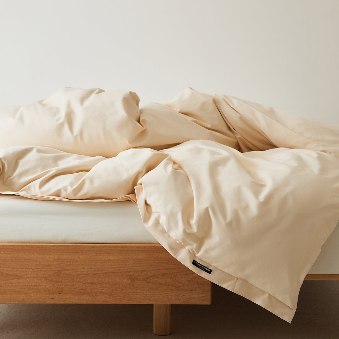 Cotton duvet cover, 100 thread count, brushed