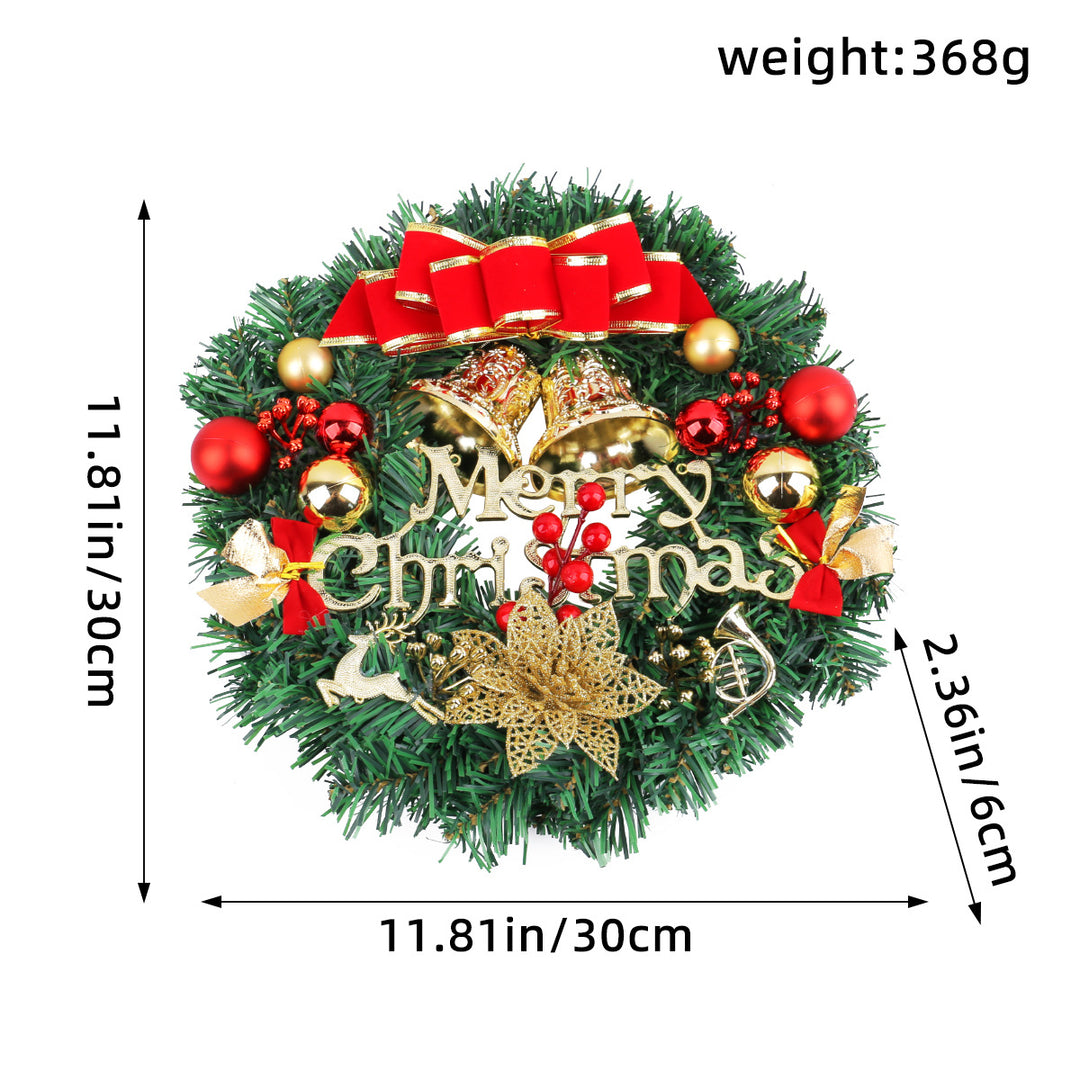 Decorative Christmas wreath made of wood
