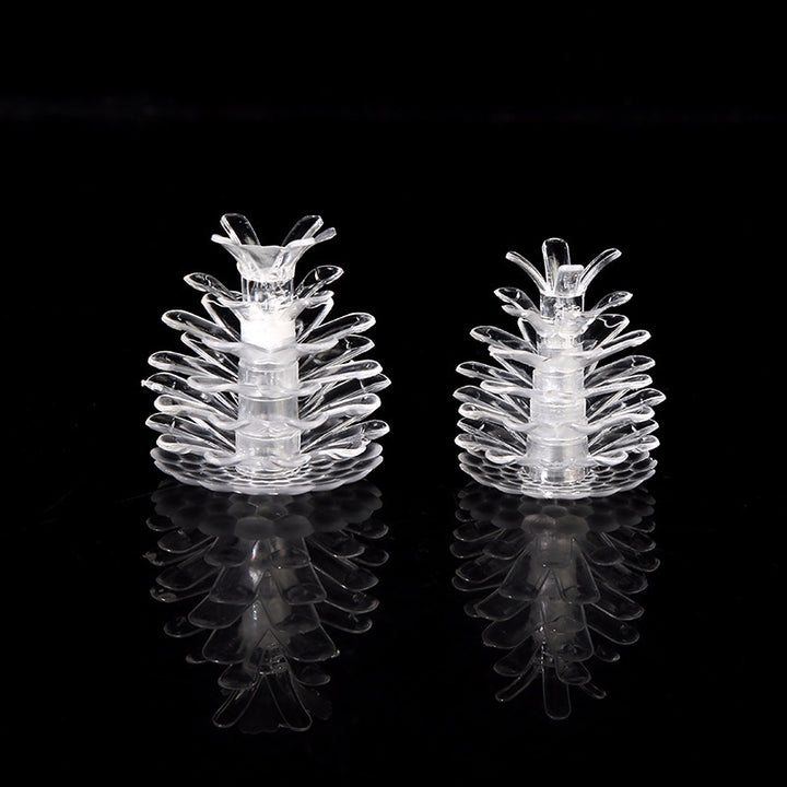 Decorative pine cones for LED string lights