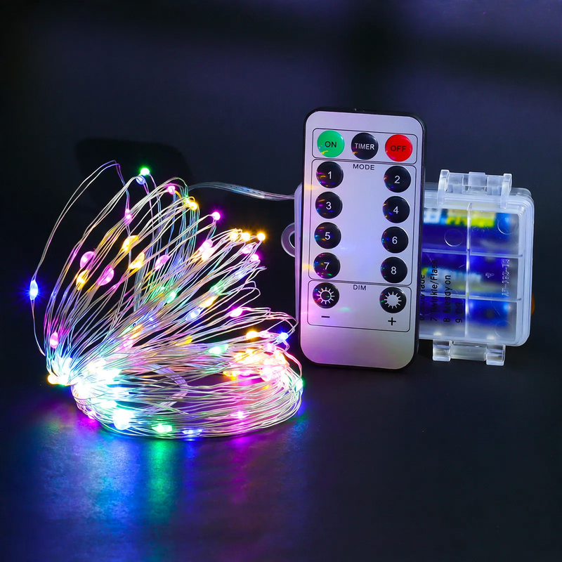 LED Copper Wire String Lights with Remote Control