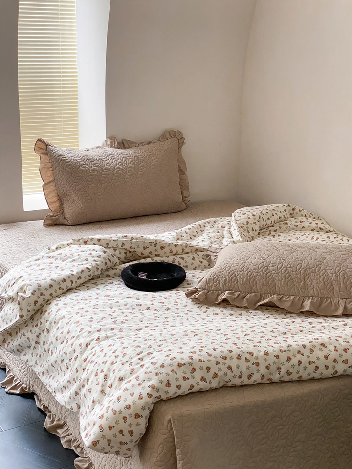 Cotton bedspread set, Korean style, 1.5 m