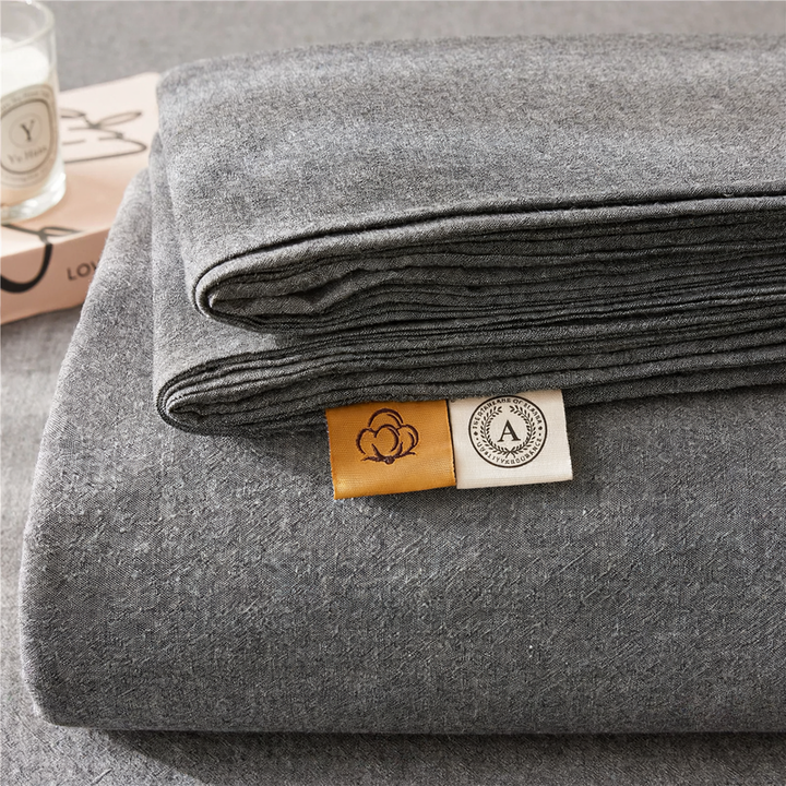 Cotton fitted sheet, long-staple cotton