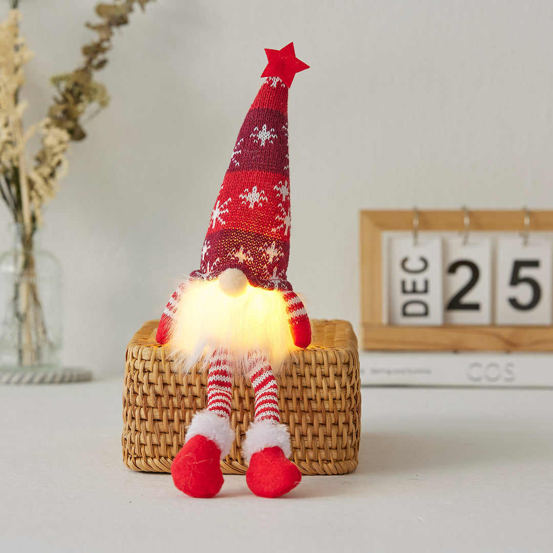 Glowing gnome figure for festive decoration