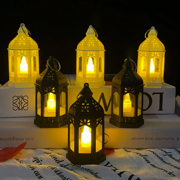 Decorative LED lantern with electronic candle