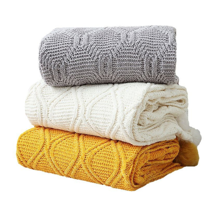 Solid color chenille blanket, 130x160cm