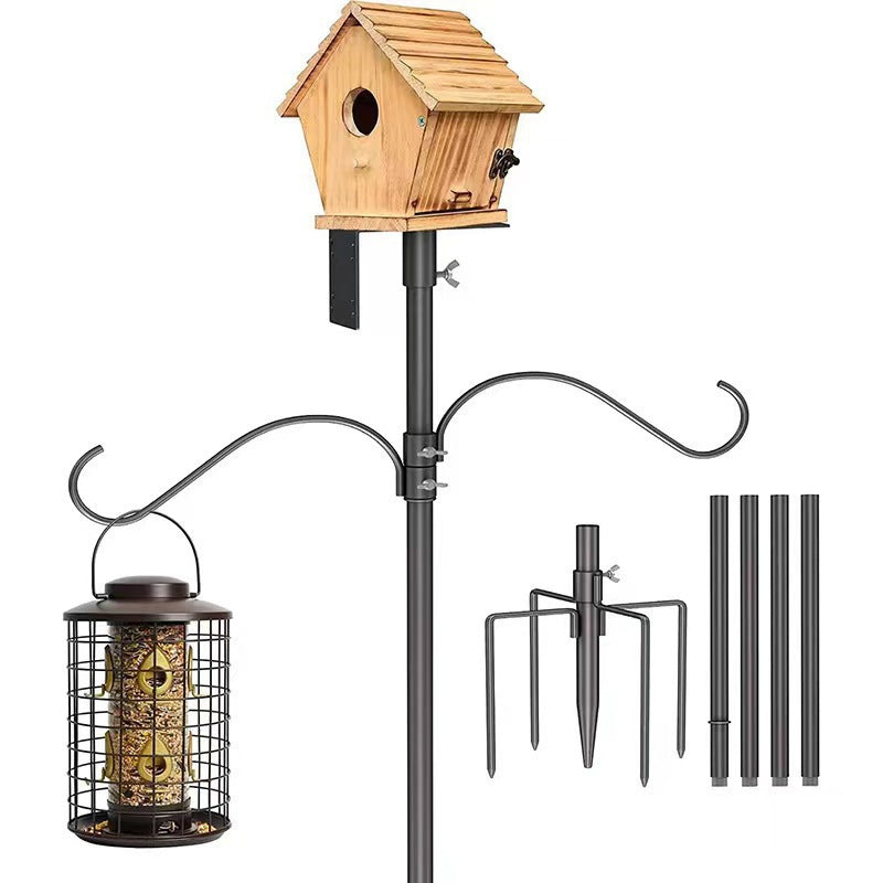 Geometric birdhouse made of metal