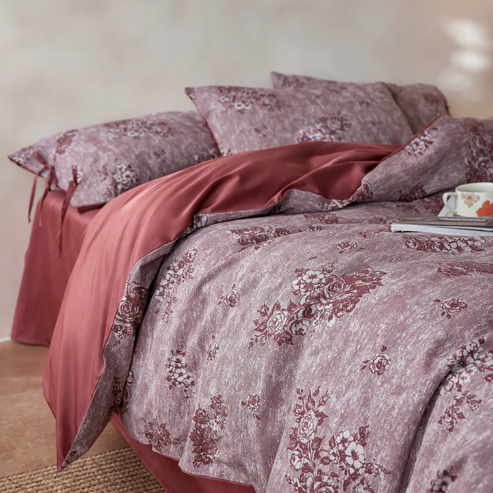 Cotton bedding set, 4-piece, Jacquard