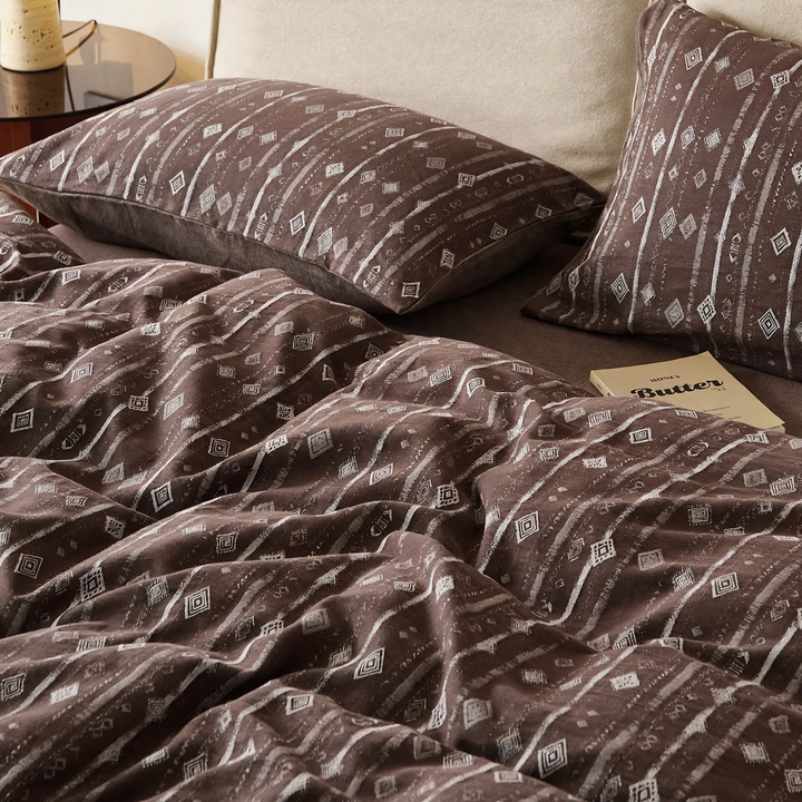 Bedding set, 4-piece, long-staple cotton, vintage pattern