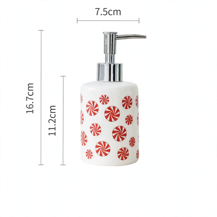 Ceramic soap dispenser with pump