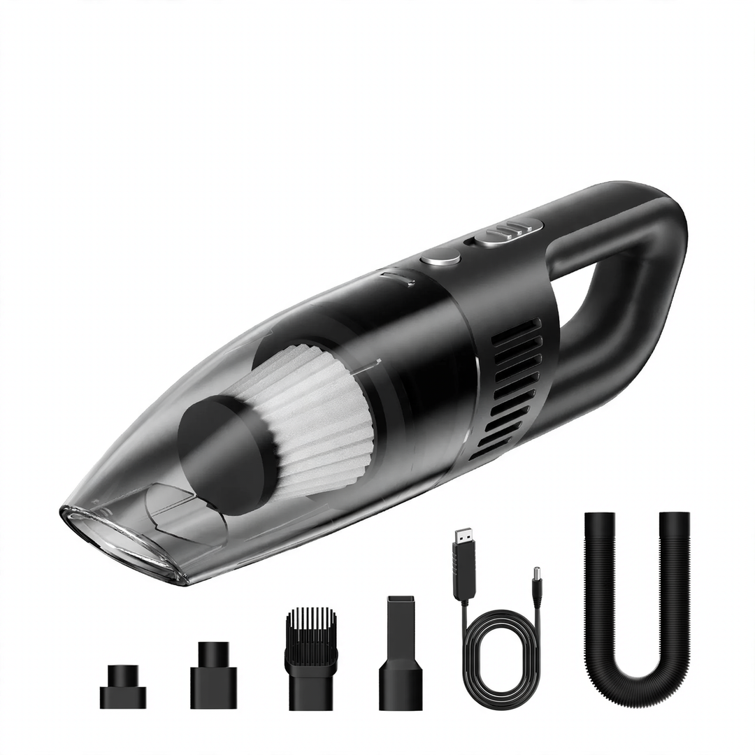 Portable car vacuum cleaner with battery