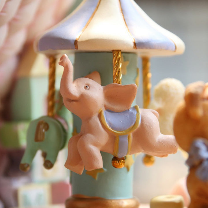 Vintage Carousel Music Box made of Resin