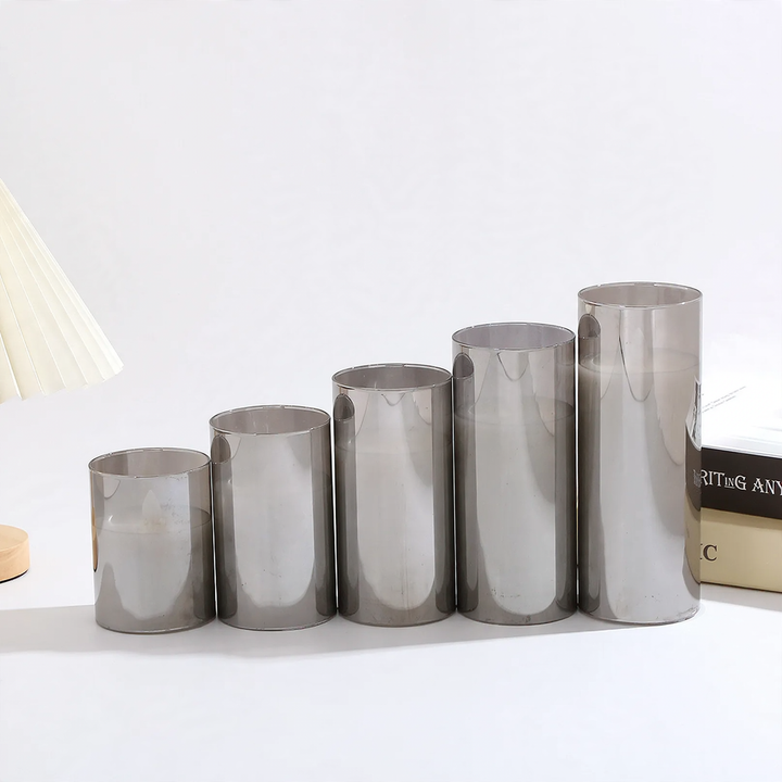 Electronic LED Candle in Glass Holder