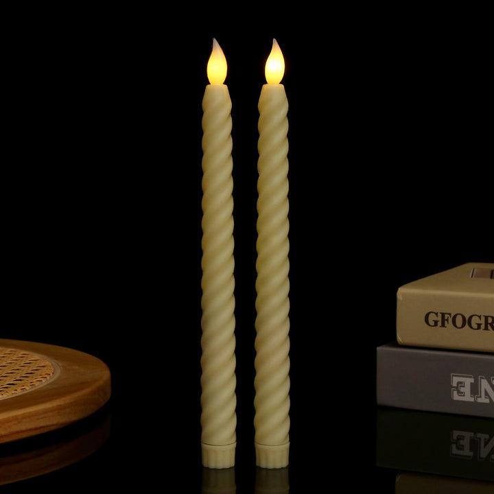 LED taper candle, plastic, for festive occasions