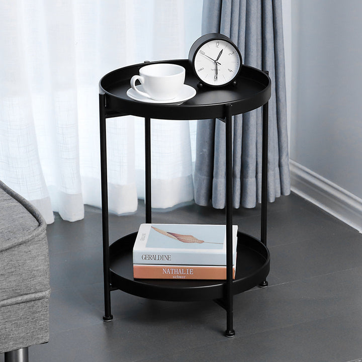 Side table, metal, round, 51.5 × 40 cm