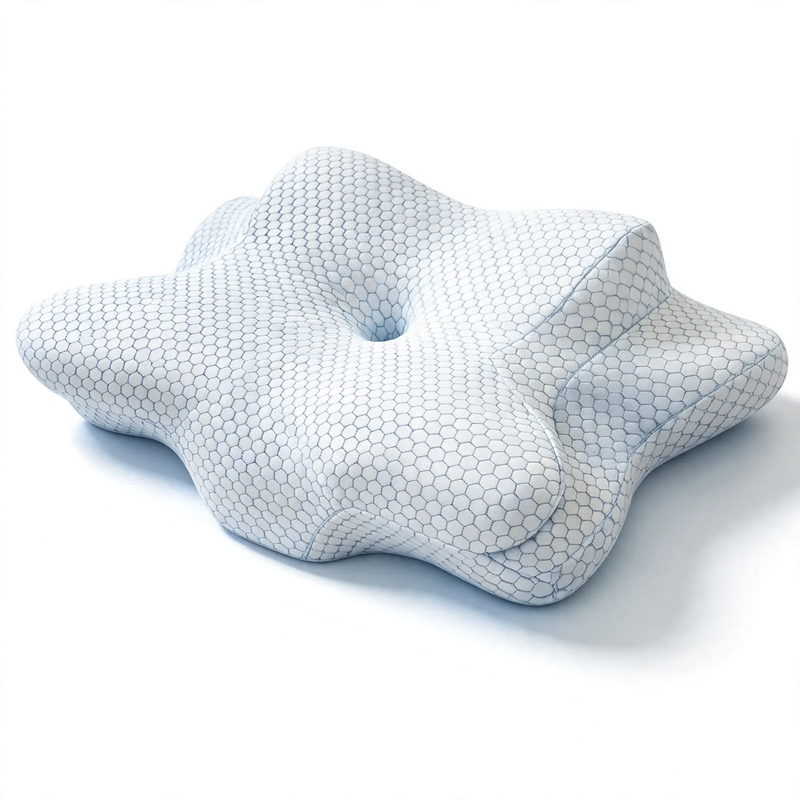 Neck support pillow butterfly shape memory foam