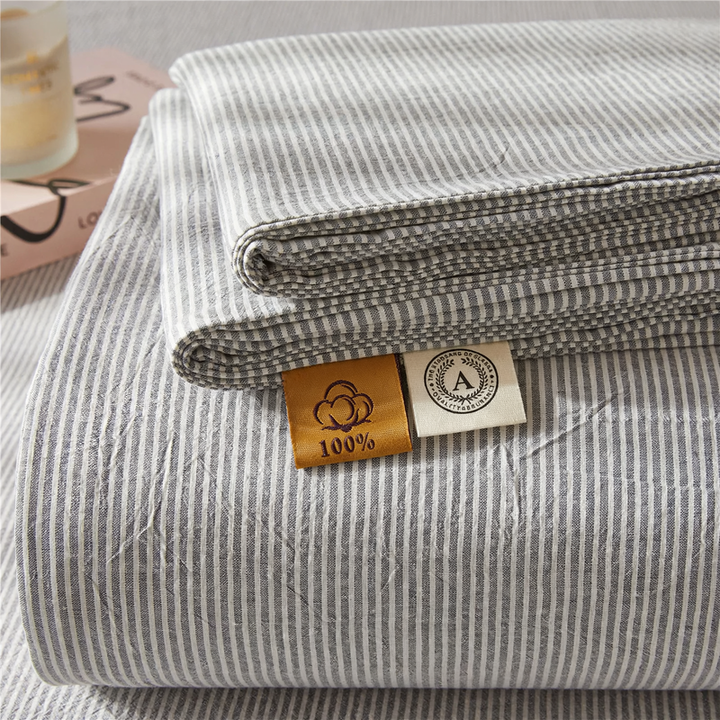 Cotton fitted sheet, long-staple cotton