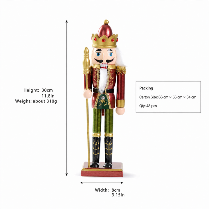 Decorative nutcracker soldier, 30 cm or 38 cm