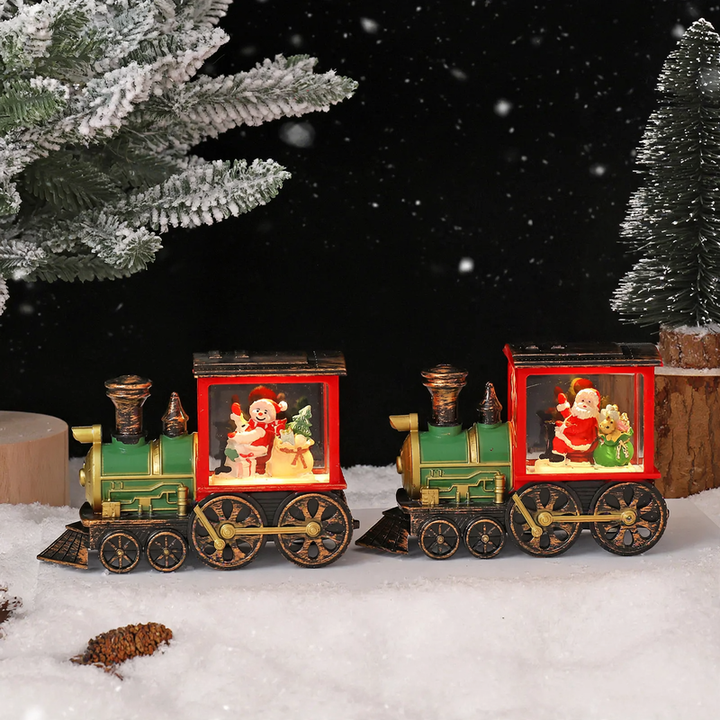 Decorative LED snow globe with Christmas designs