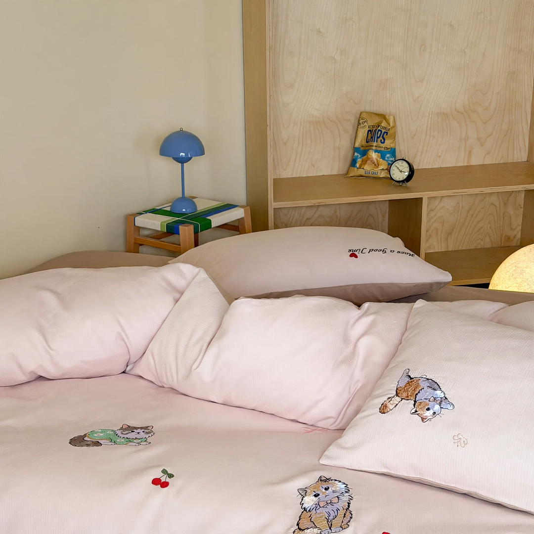 Cotton bedding set, 4-piece, cartoon pattern