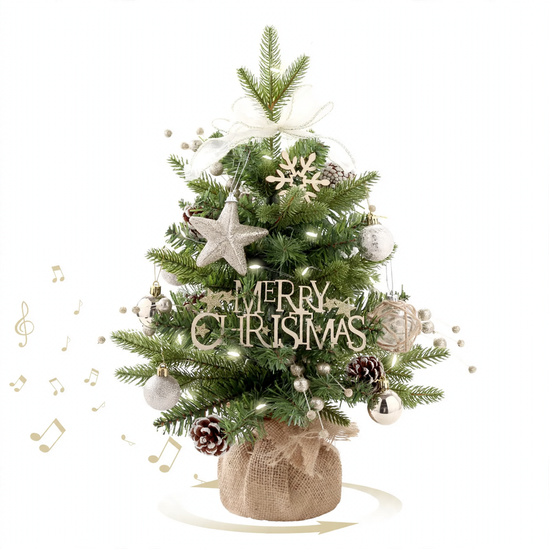 Mini Christmas tree decoration with music function