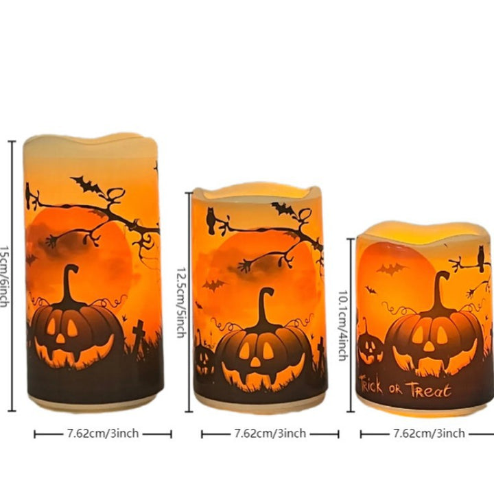 LED Candle Set with Flame Effect for Festive Decoration