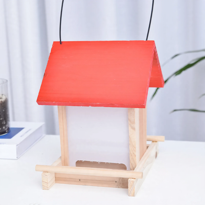Hanging Bird Feeder Station made of Wood