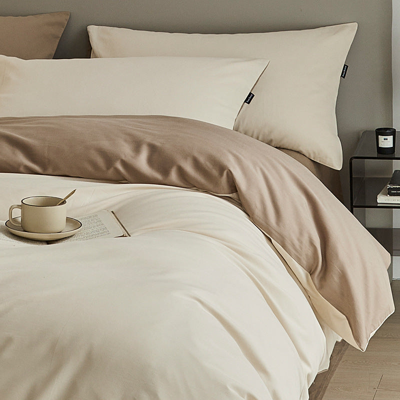 Cotton bed linen set, 100S, brushed, various sizes