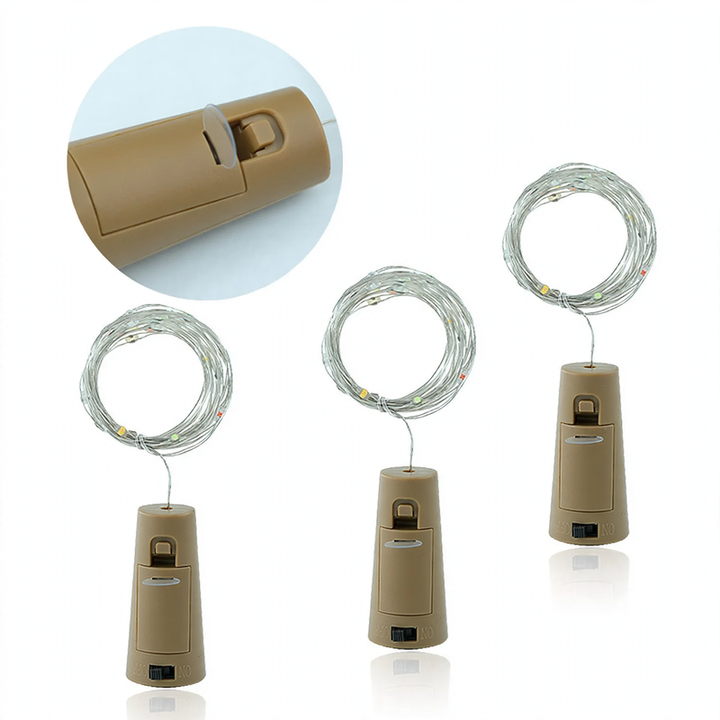 LED bottle light string with cork top
