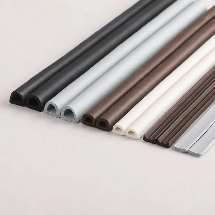 Rubber sealing tape for doors and windows, foam