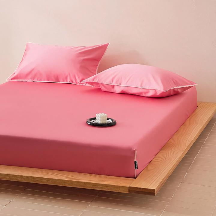 Cotton fitted sheet, 180×200 cm, all-around elastic band