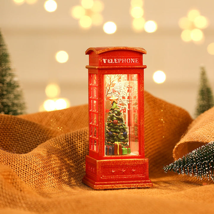 Decorative LED lantern with Christmas motifs