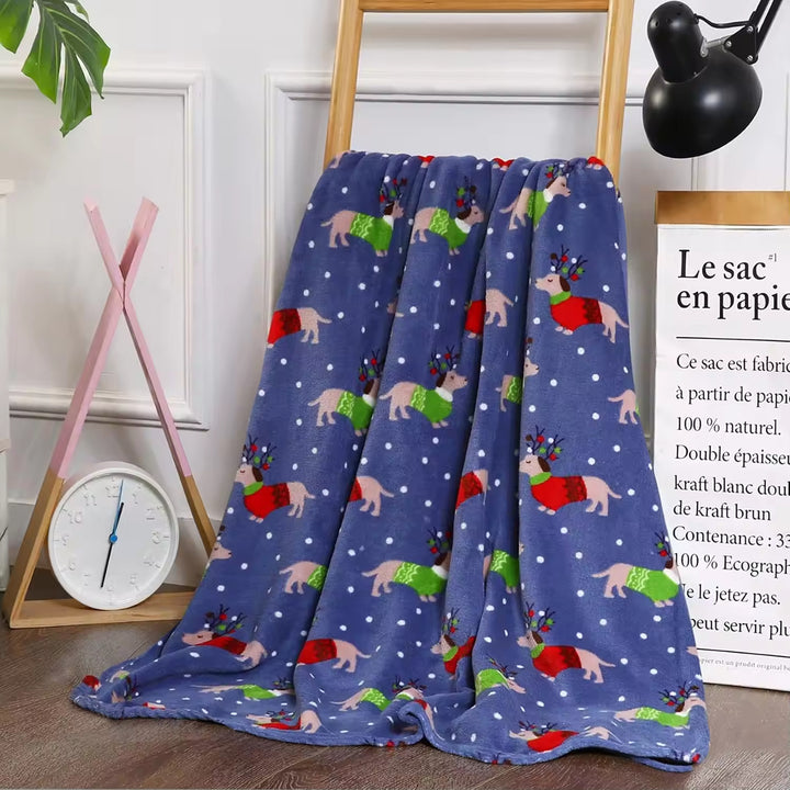 Fleece wool blanket with digital print, 230 g