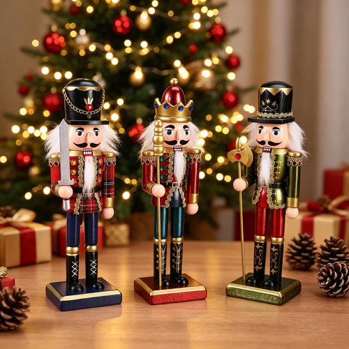 Painted nutcracker soldier made of wood, 25 cm, as a decorative figure