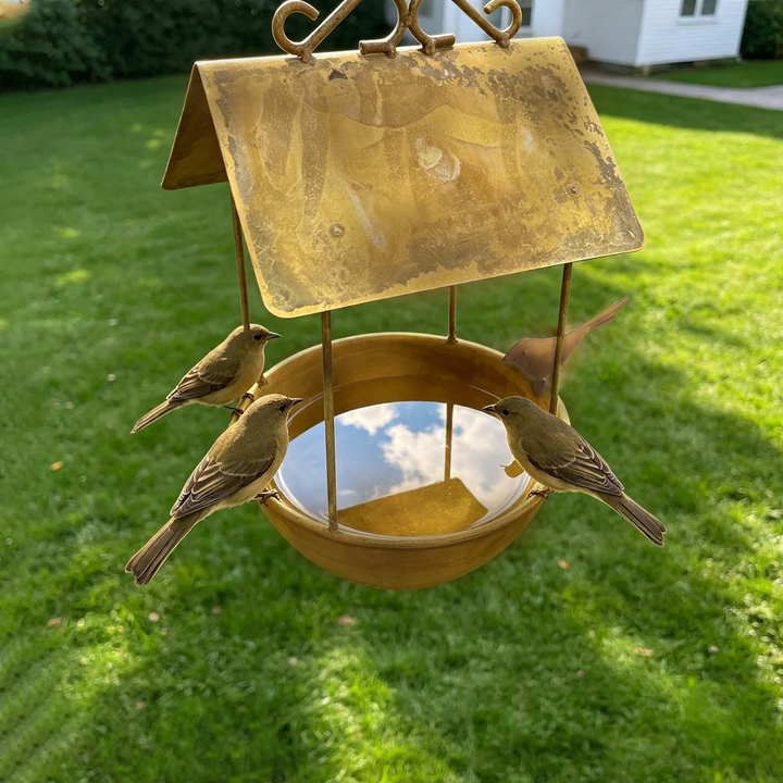 Birdhouse made of iron, hanging, rust look