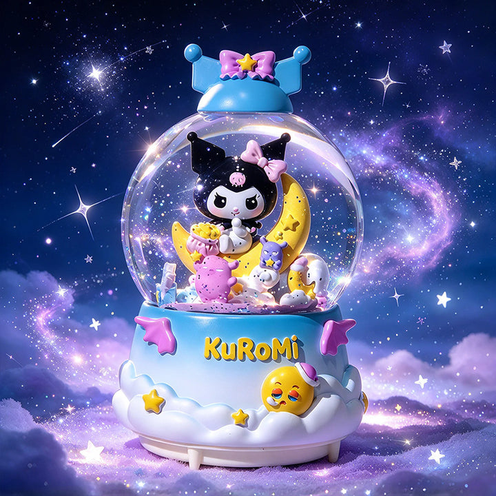 Christmas snow globe with music, light, and snowfall