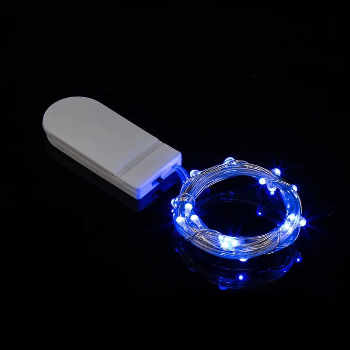 LED Copper Wire String Lights with Button Cells