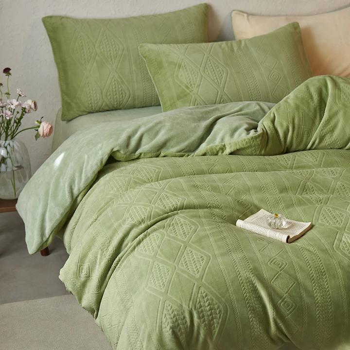 Fleece bedding set, 4-piece, Winter