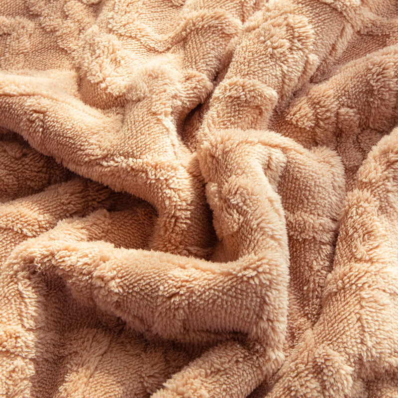 Sherpa-Fleece-Wool blanket, double layer, extra warm