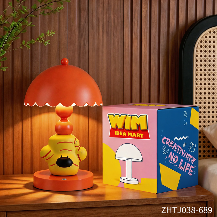 Ginger Dog Table Lamp, ABS, orange