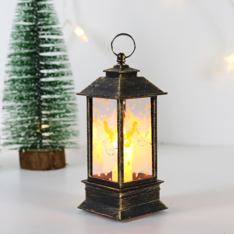 Decorative LED lantern with Christmas motif