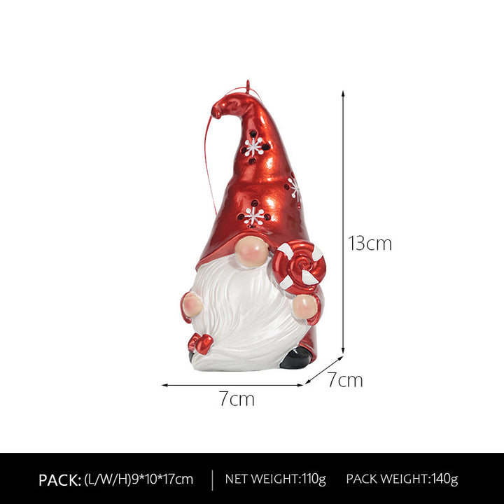 Decorative gnome pendant made of resin