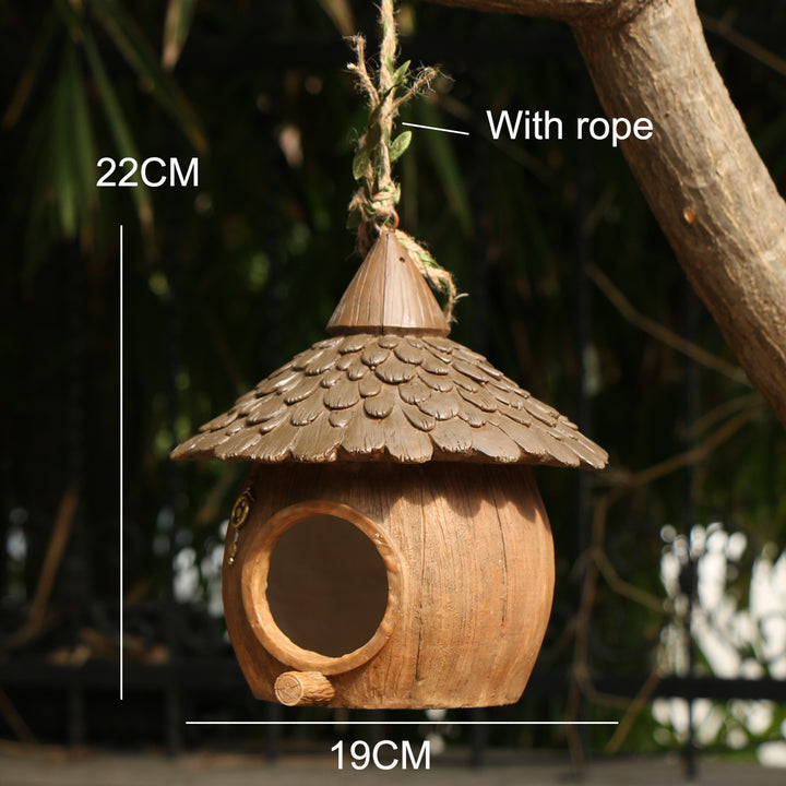 Decorative birdhouse hangers for the garden