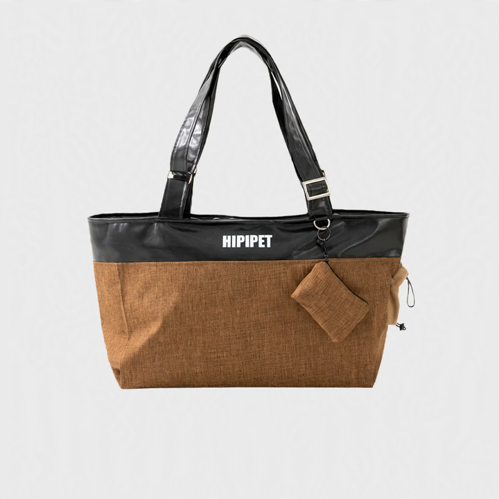 Portable pet carrier bag with shoulder strap