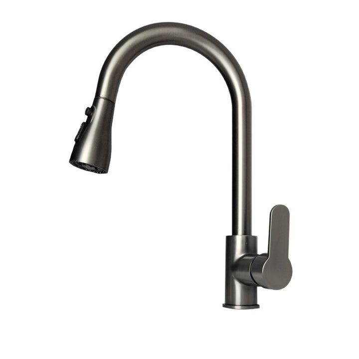 Pull-out kitchen faucet with ceramic valve